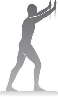 Illustration of Man Stretching Calf Muscle